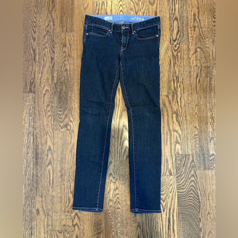 GAP 1969 Always Skinny Jeans Size 28/6 Dark Wash